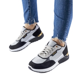 Sneakers glitter nere e argento di Roganzuolo nero