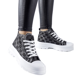 Sneakers nere decorate con il monogramma Terenzio nero