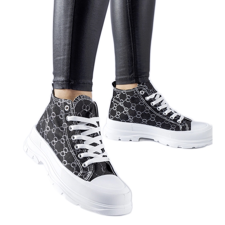 Sneakers nere decorate con il monogramma Terenzio nero