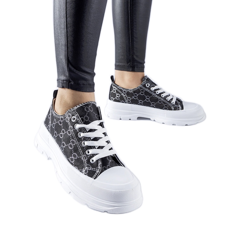 Sneakers nere decorate con il monogramma Antonella nero