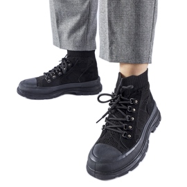 Sneakers alte in tessuto Casalma nere nero