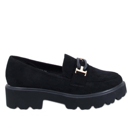 Ralfes Mocassini da donna in camoscio colore nero
