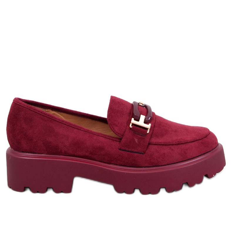 Mocassini da donna in camoscio marrone rossiccio Ralfes rosso