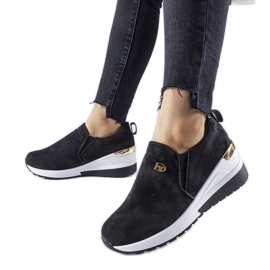 Sneaker slip-on con zeppa Vitale nere nero