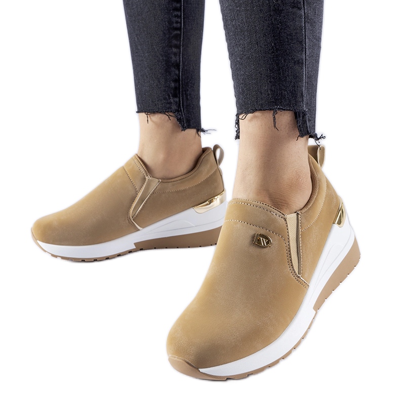 Sneakers con zeppa Vitale beige scuro