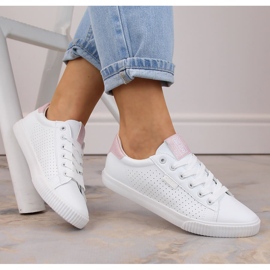 Sneakers basse realizzate in ecopelle, bianche Big Star HH274073 bianco