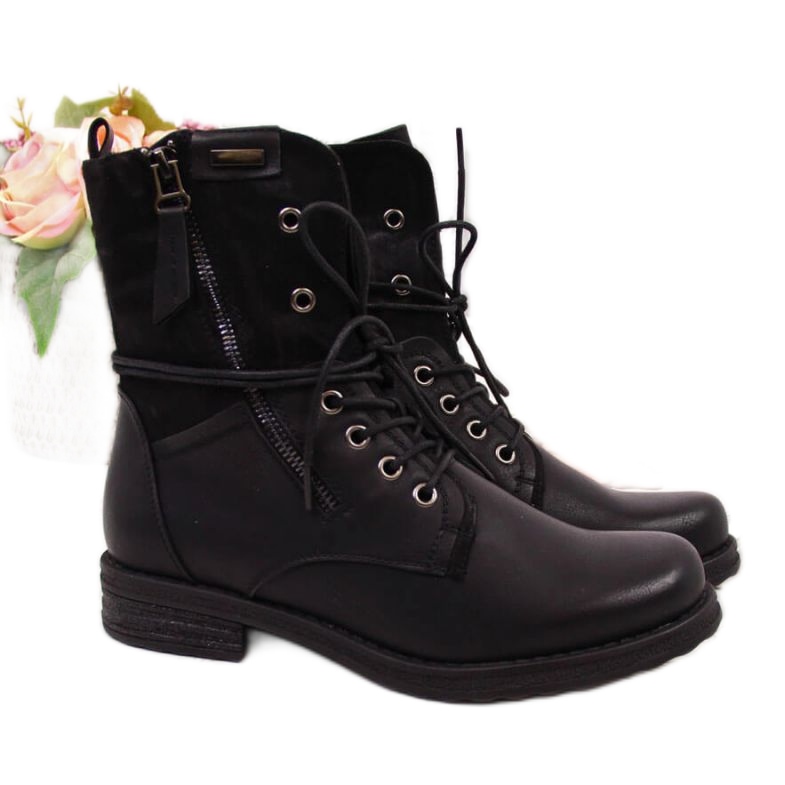 Borsa Jezzi W JEZ254A con lacci e cerniera, nera nero