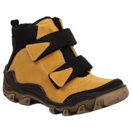 Kornecki Jr KOR6394E stivali isolanti color cammello con velcro giallo