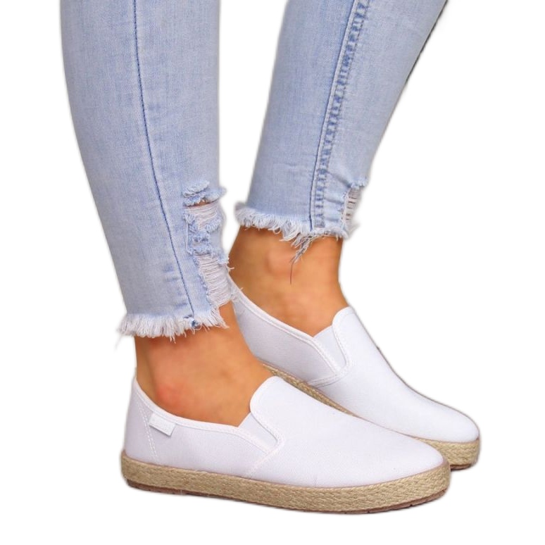 Espadrillas Big Star W DD274015, bianche bianca