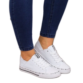 Sneakers Big Star W FF274024 bianche traforate bianco