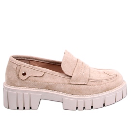 Mocassini con plateau di Chandra Beige