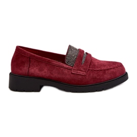 Mocassini bordeaux decorati da donna di Dananei rosso
