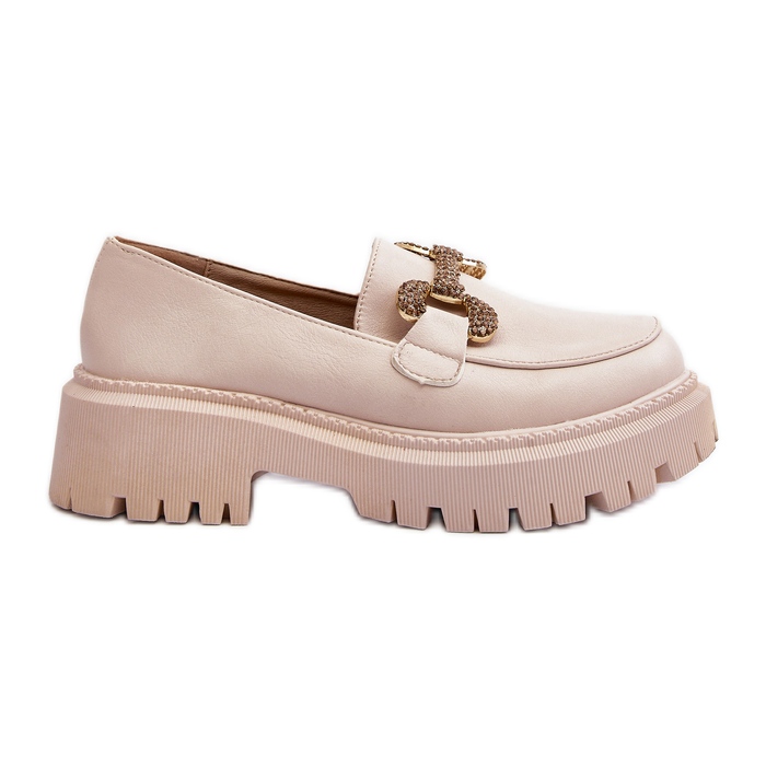 Mocassini Da Donna Con Decoro, Gargi Beige Chiaro