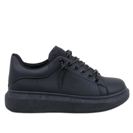 Sneakers con zeppa Brans All Black nero