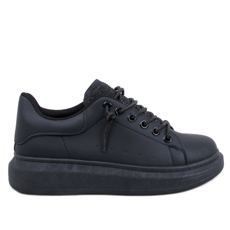 Sneakers con zeppa Brans All Black nero
