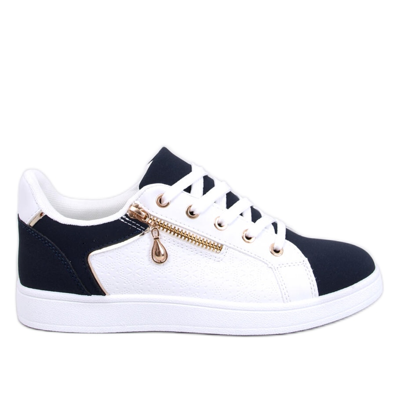 Barges sneakers da donna bianco navy bianca