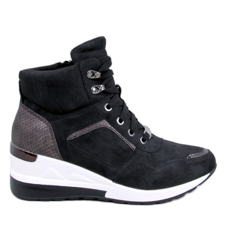 Esterno Sneakers con zeppa nere nero