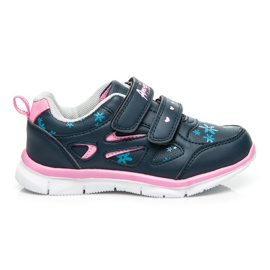 American Club Stivaletti per ragazze con velcro blu