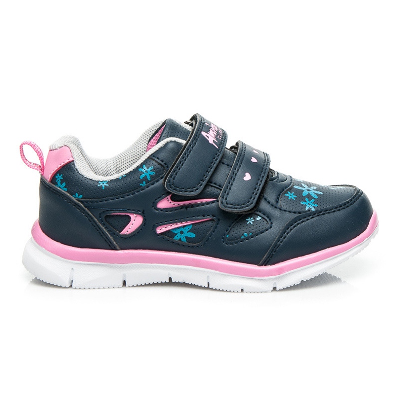 American Club Stivaletti per ragazze con velcro blu