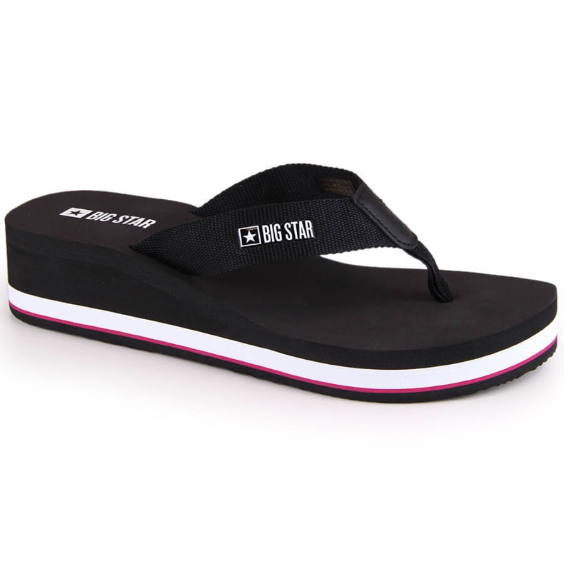 Infradito nere con zeppa da donna Big Star JJ274A332 nero