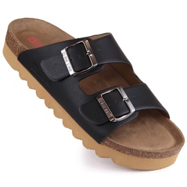Infradito in pelle ecologica nera Big Star LL274477 nero