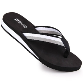 Infradito da donna nere con zeppa Big Star LL274781 nero