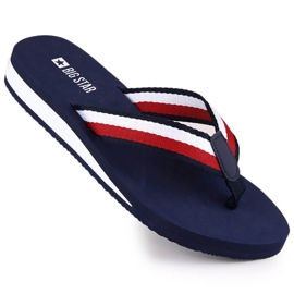 Infradito da donna con zeppa blu navy Big Star LL274779