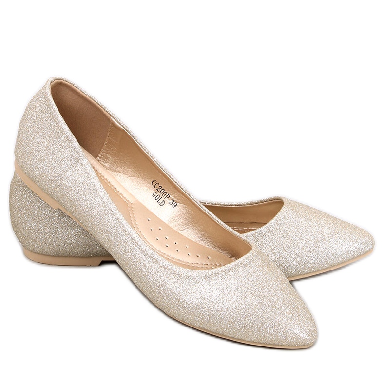 Ballerine Chiesa glitter oro d'oro
