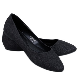 Ballerine Chiesa nere con glitter nero