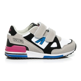 American Club Scarpe sportive con velcro grigio