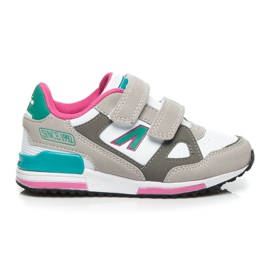 American Club Scarpe sportive con velcro grigio