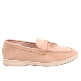 Mocassini Robins in morbida pelle scamosciata beige