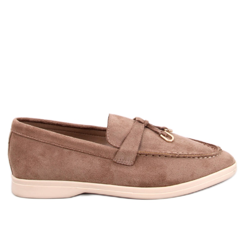 Mocassini Robins Khaki in morbida pelle scamosciata marrone