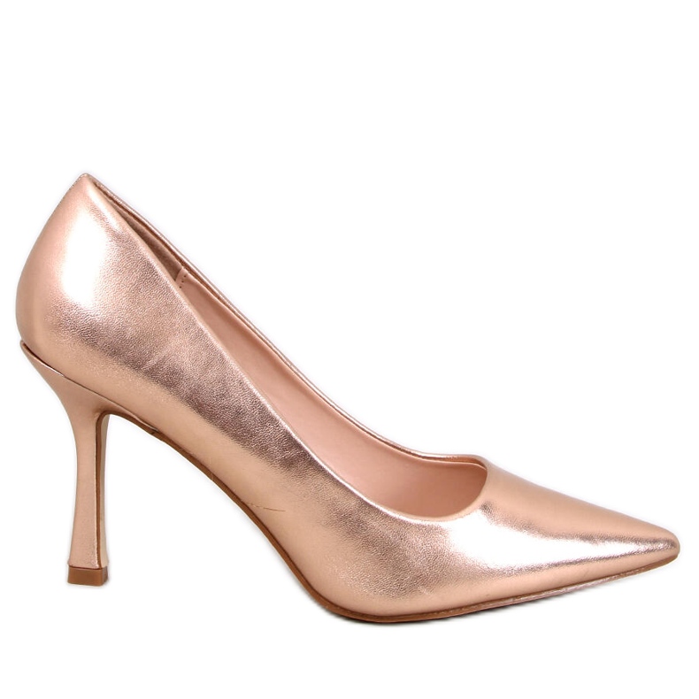 Tacchi a spillo da donna a grana Aurora Champagne rosa