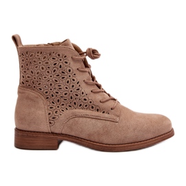 S.barski HY66-136 Stivaletti da donna con fantasia, Beige