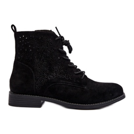 S.barski HY66-136 Stivaletti Da Donna Con Fantasia, Nero