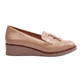 Vinceza Scarpe Con Zeppa Da Donna In Vernice Con Decorazione Miliret beige