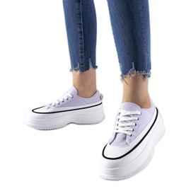 Sneakers viola sulla piattaforma Plesio