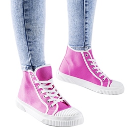 Sneakers alte rosa scuro di Pozzuolo
