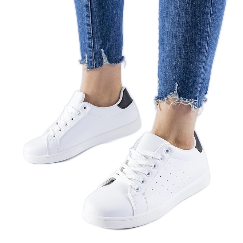 Scarpe da ginnastica Bourassa bianche e nere bianca