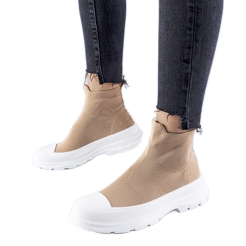 Sneaker marroni con tomaia elastica di Gadbois marrone