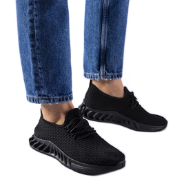 Sneakers in tessuto nero Derek