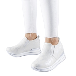 Sneakers con zeppa color argento di Alquippa