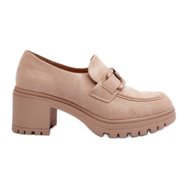 Vinceza Scarpe in camoscio Finley beige con tacchi altissimi