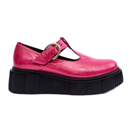 Zazoo 20102 Scarpe verniciate alla moda su un'enorme piattaforma fucsia rosa