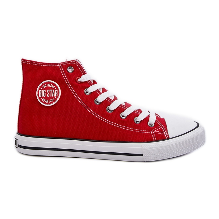 Scarpe da ginnastica rosse da uomo Big Star High T174104 rosso