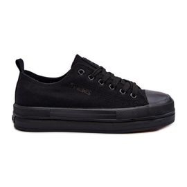 Sneakers da donna in tessuto nero Staneva