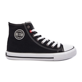 Sneakers alte classiche da donna Big Star T274027 Nere nero