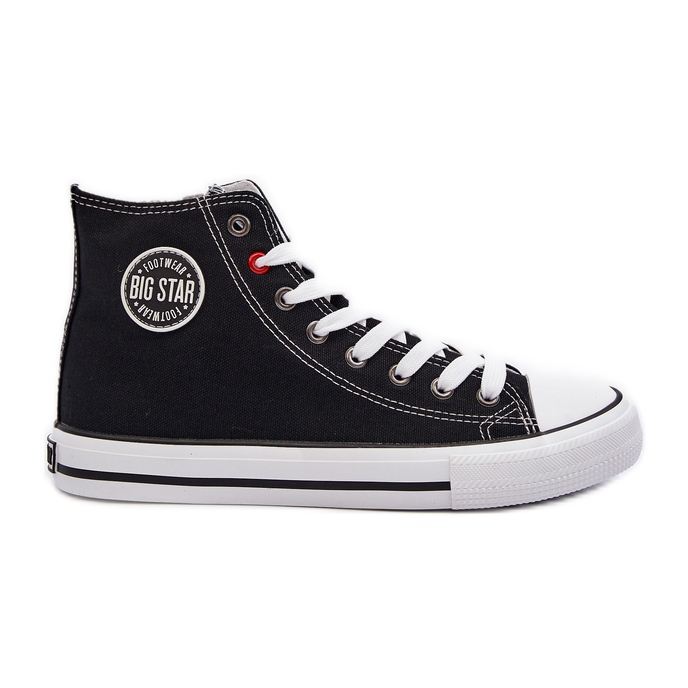 Sneakers alte classiche da donna Big Star T274027 Nere nero