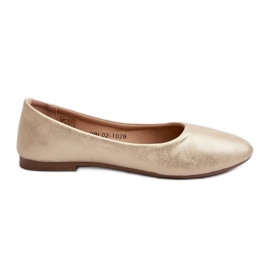Ballerine classiche in pelle Stacee color oro d'oro